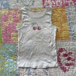 Y2K Rhinestone Cherry Top